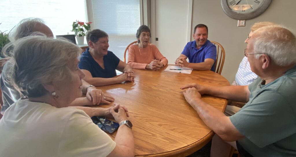 Paul with Senior Residents.